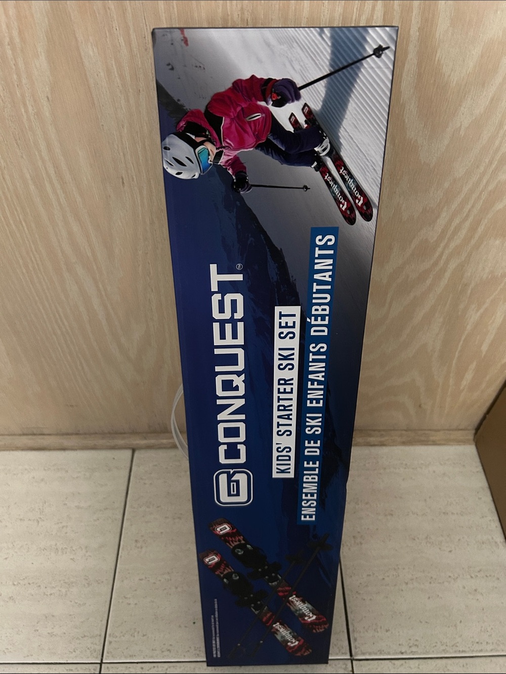 NEW 🆕 Conquest Kids' Starter 4-piece Ski Set - Skis and poles